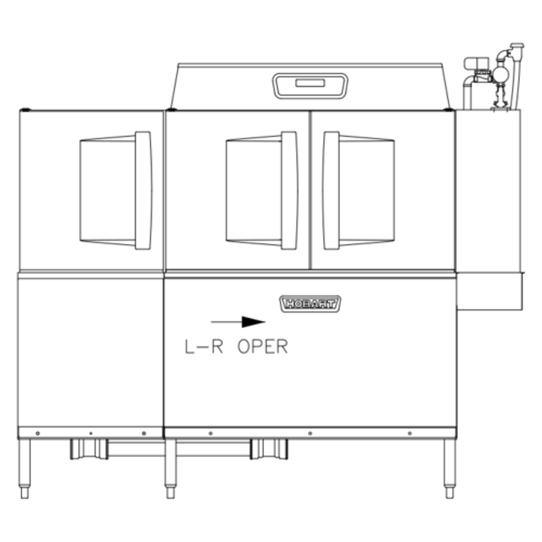 CLPS76EN-ADV+BUILDUP | 76' | Dishwasher, Conveyor Type