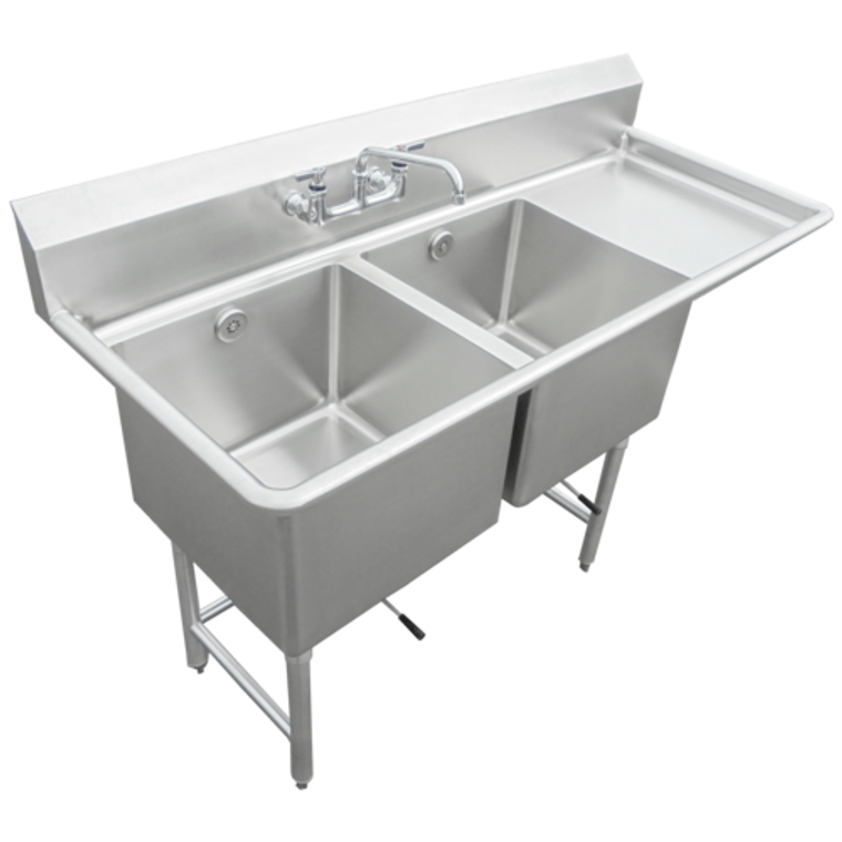 SCS-24-2424-30R | 82' | Sink, (2) Two Compartment