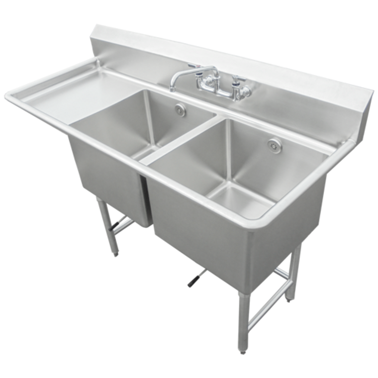 SCS-26-2020-20L | 64' | Sink, (2) Two Compartment