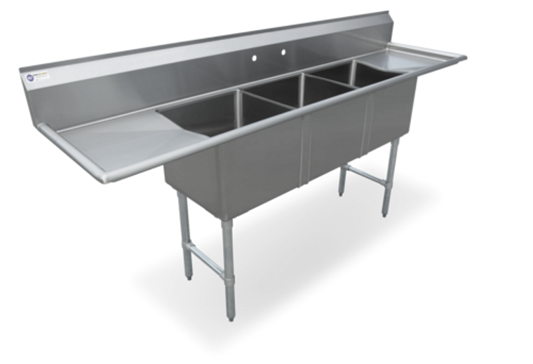 SWS3C101410-10LR-318 | 19' | Sink, (3) Three Compartment