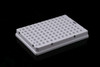 402511 0.1 mL 96 Well PCR Plate, Low Profile, Full Skirt, White, H1 Notch, Polypropylene, Case of 100 (4 Packs x 25) | NEST