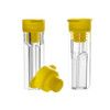 Cuvette Cap / Plug, round, yellow, 500/pk