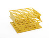 OneRack® Tube Rack Half-Size POM 16 mm 36-Place, Yellow