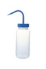 Wash Bottles Color Coded Wide Mouth, 500mL, Clear/Blue