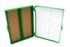 Heathrow Scientific HS15994B Premium Microscope Slide Box, 100-Place, Cork, Green