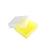 Heathrow Scientific 120038 81-Well Tube Storage Box, Yellow, Pack of 5