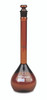 Volumetric Flask, Amber, Class A, Glass Stopper, 100 mL
