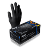 Aurelia Bold 73995 Black Nitrile Exam Gloves, Size X-Small, Case of 1,000 (10 Boxes x 100)