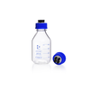 DURAN 1129821 HPLC Bottle, GL 45, clear, with HPLC screw cap, 4 tubing connectors, graduated, 500 mL, Case of 2