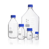 DURAN 218014459 Original GL 45 Laboratory Bottle, clear, with screw cap and pouring ring, PP, blue, 500 mL, Case of 10