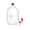 DURAN 247038605 Aspirator (levelling) Bottle, with GL 45 screw cap (PBT, red) and GL 32 bottom stopcock (glass, PTFE)
