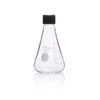 Kimble 26505-125 KIMAX Erlenmeyer Flask with Screw Cap, 125 mL, Case of 24