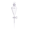 Kimble 29048-250 KIMAX Squibb Separatory Funnel With Glass Stopcock, 250 mL, Case of 4