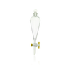 Kimble 29049F-2000 KIMAX Squibb Pear-Shaped Separatory Funnel With PE Stopper, 2000 mL, Case of 2
