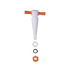 Kimble 41530F-2 Three-Way PTFE Stopcock Plug for Automatic Zero Burets, bore 2 mm, Case of 6