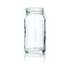 Kimble 5810238B Clear Glass AC Medium Round Bottles, Corrugated Cartons With Divider Cells, Without Caps, 60 mL, Case