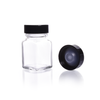 Kimble 5910133C-21 Clear Glass Square Tablet Bottles, Poly Vinyl Lined, 30mL, Case of 288