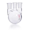 Kimble 606000-1024 KONTES Three Vertical Neck Round Bottom Flask, 500 mL, 24/40 mm Center, 24/40 mm