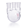 Kimble 606000-1224 KONTES Three Vertical Neck Round Bottom Flask, 500 mL, 34/45 mm Center, 24/40 mm