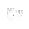 Kimble 606200-0624 KONTES Four Vertical Neck Round Bottom Flask, 24/40 Center, 1000 mL, 130 mm