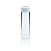 Kimble 60811S-10 Clear Sample Vial, 40 mL With White Polypropylene Caps and PTFE-faced Silicone Septa, Case of 72