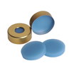 MicroLiter 20-0050MLS µL 20 mm Crimp Seal With Septa, Steel Crimp Seals Apron, Natural PTFE / Blue Silicone, 0.125”, Sta