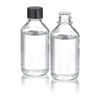 Wheaton 219575 Media / Lab Bottle, non graduated, with rubber lined Phenolic cap, clear, 125 mL, Case of 48