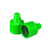 Wheaton 242516 Dropper Tip Cap, 15-415, Green, Case of 100