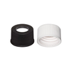 Wheaton W242710 Polypropylene Open Top Screw Cap, 13-425, Black, Bonded PTFE Silicone, Case of 250