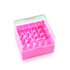 Wheaton W651702-P KEEPIT Freezer Boxes, KeepIT-25 For External Thread Vials, Pink, Case of 10