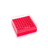 Wheaton W651703-R KEEPIT Freezer Boxes, Low Profile KeepIT-81 For External Thread Vials, Red, Case of 10