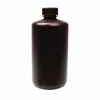 NEST 341203 500 mL Narrow Mouth Round Storage Bottle, Amber Polypropylene, Sterile, Leakproof Linerless Cap