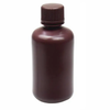 NEST 339303 125 mL Narrow Mouth Round Storage Bottle, Amber HDPE, Sterile, Leakproof Linerless Cap