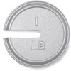 OHAUS 83040444 Cast Iron Slotted Weight, 1 lb, ASTM Class 6, One-Piece, with Accredited Calibration Certificate