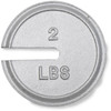 OHAUS 83040502 Cast Iron Slotted Weight, 2 lb, ASTM Class 7, One-Piece, No Certificate