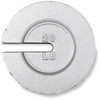 OHAUS 30391690 Cast Iron Slotted Weight, 20 lb, NIST Class F, Two-Piece, with Accredited Calibration Certificate