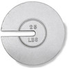 OHAUS 30391633 Cast Iron Slotted Weight, 25 lb, NIST Class F, Two-Piece, No Certificate