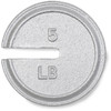 OHAUS 83040322 Cast Iron Slotted Weight, 5 lb, ASTM Class 5, Two-Piece, No Certificate