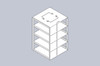 Crystal CFM-405 Vertical Freezer Rack for 50-Cell 0.5 mL Microtube Boxes