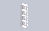 Crystal LR-4-3 Vertical Half Rack for 3" Boxes