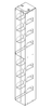Crystal MCFA-8-3 Aluminum Vertical Freezer Rack for Mini 3" Boxes
