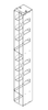 Crystal MCFA-9-3 Aluminum Vertical Freezer Rack for Mini 3" Boxes