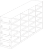 Crystal UFDS-25-45 Drawer Rack for 25-Place Slide Boxes