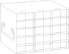 Crystal UFTB-35L Freezer Rack for 96-Well Microtube Boxes
