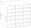 Crystal UFTB-36L Freezer Rack for 96-Well Microtube Boxes