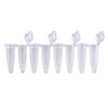 MTC Bio P3010-A 0.2 mL PCR 8-Strip Tubes with Attached Individual Flat Caps
