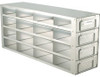Upright Metal Freezer Rack for 2" Boxes, Drawer Style, 16 Box Capacity, 1 ea
