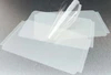 Ultra clear adhesive qPCR plate seal with notched corner and pull tabs, applied over a 96-well PCR plate for thermal cycling