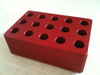 Cooler Block for 1.5/2.0ml Microcentrifuge Tubes, Red, 1 ea.