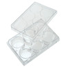 CELLTREAT® 229106 | 6-Well Tissue Culture Plate with Lid, Flat Bottom, TC-Treated, Sterile, Individually Packaged — 50/Case